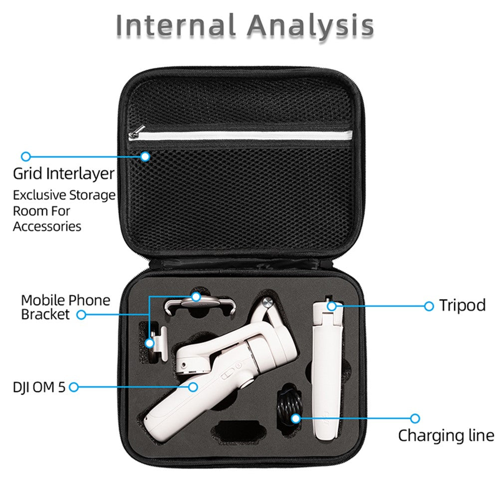 Portable Shockproof Storage Bag Carrying Case for DJI OM 5 Handheld Gimbal Accessories