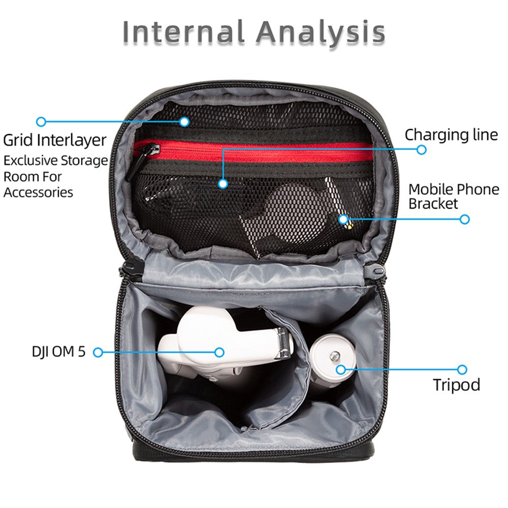 Portable Shockproof Crossbody Bag Handbag Carrying Case for DJI OM 5 Handheld Gimbal Accessories