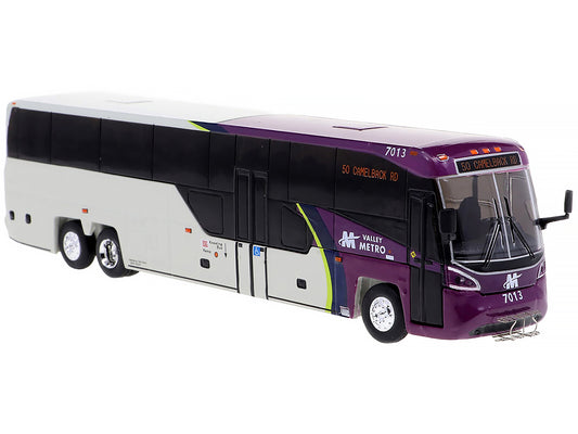 MCI D45 CRT LE Coach Bus "Valley Metro" Destination: "50 Camelback RD" "The Bus & Motorcoach Collection" 1/87 Diecast Model by Iconic Replicas