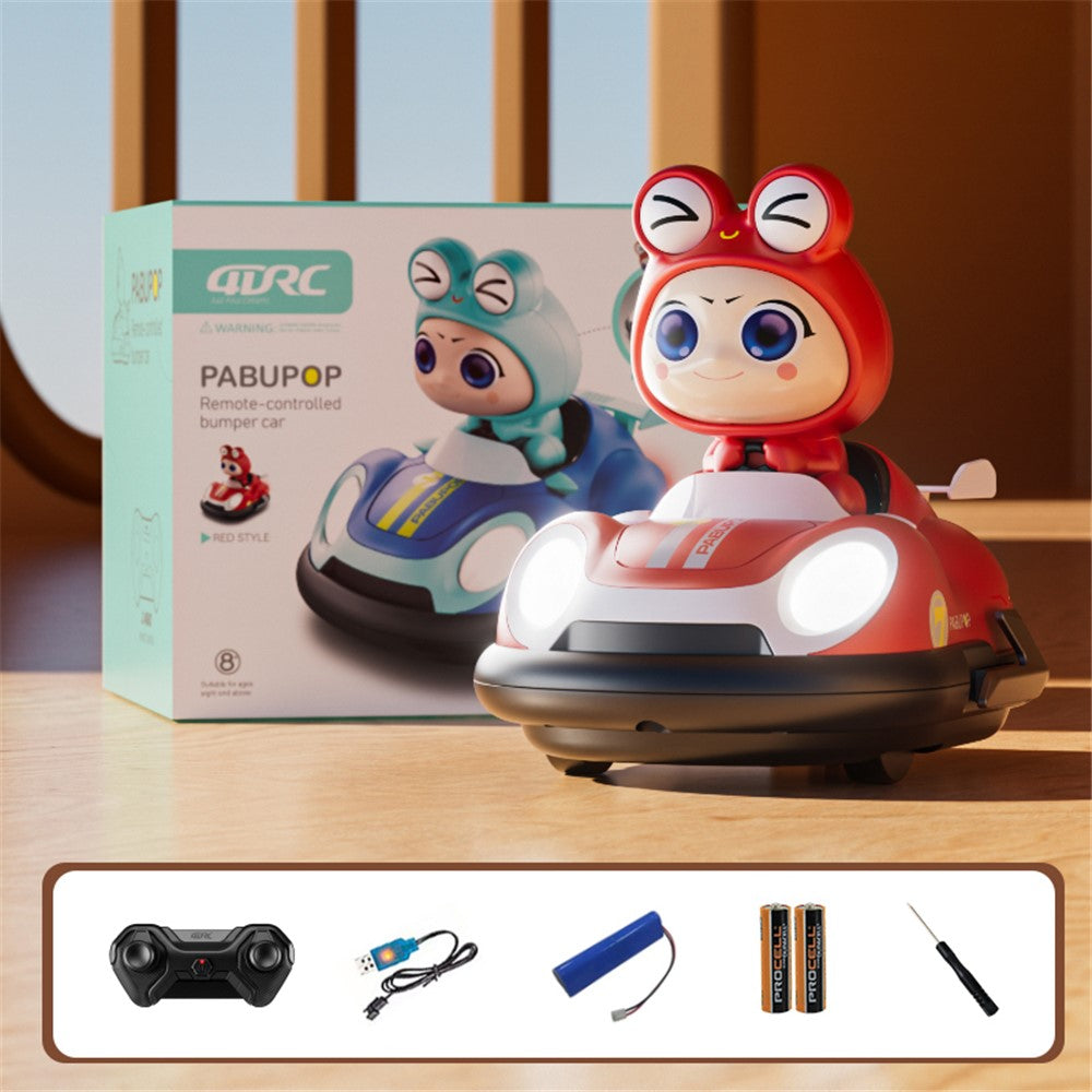 4DRC Y7 Remote Control Bumper Car with Light and Music Pop-Up Doll Children Battle Toy, 1 Battery