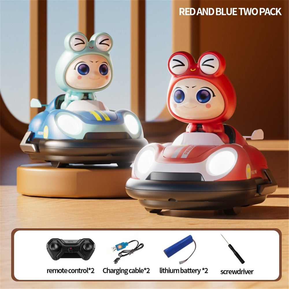 4DRC Y7 2Pcs Pop-Up Doll Remote Control Bumper Car with Light and Music Children Battle Toy (1 Battery / Car)