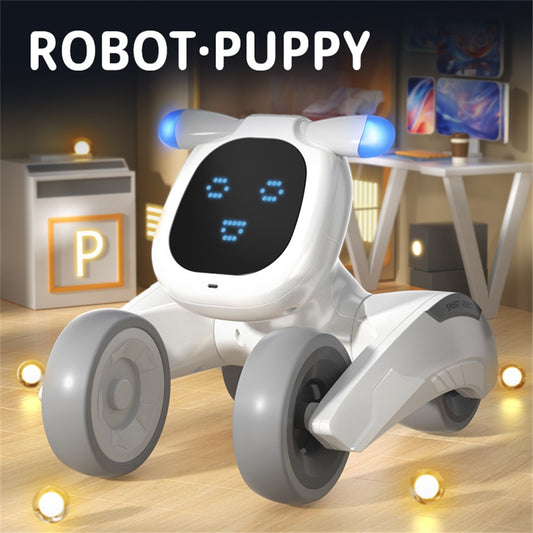 R28 Intelligent Voice Control Robot Puppy Kids Remote Control Electronic Pet Toy, 1 Battery