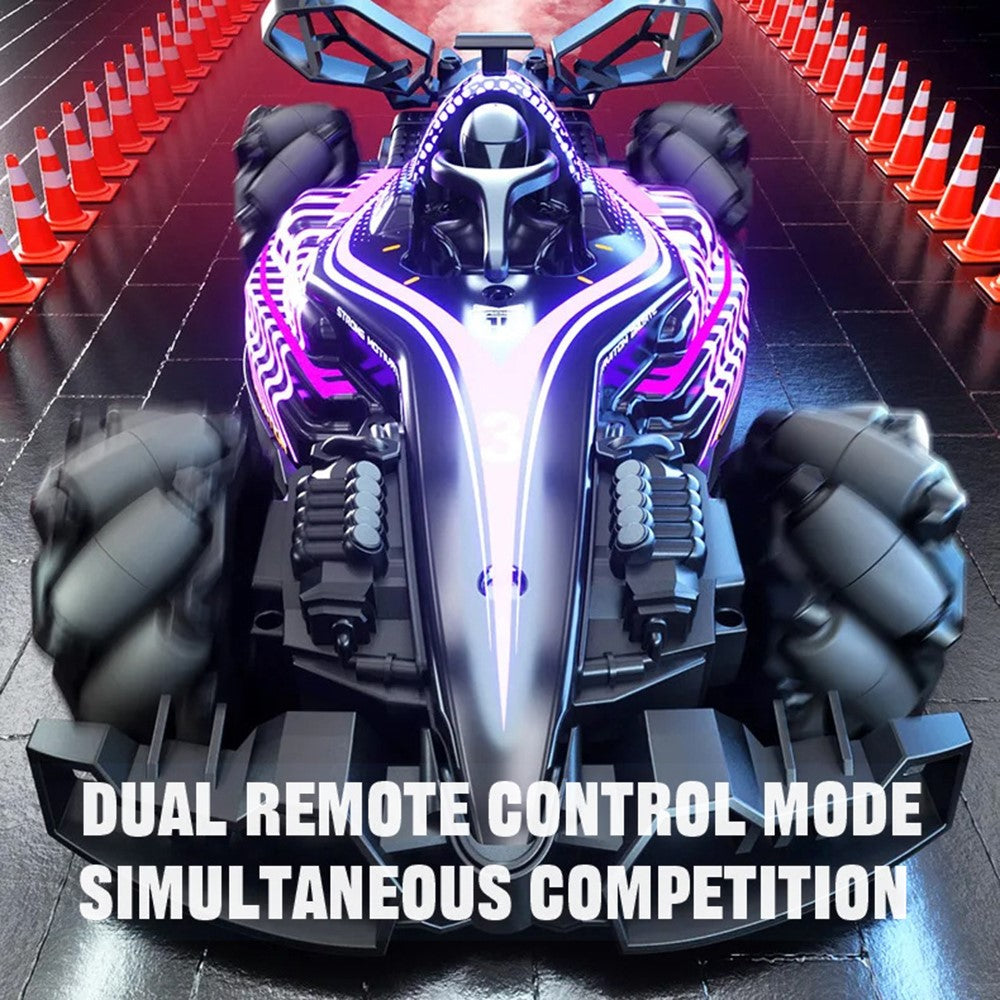 Q186 4WD Remote Control Car 360 Degree Drift Stunt RC Toy with Spray and LED Light