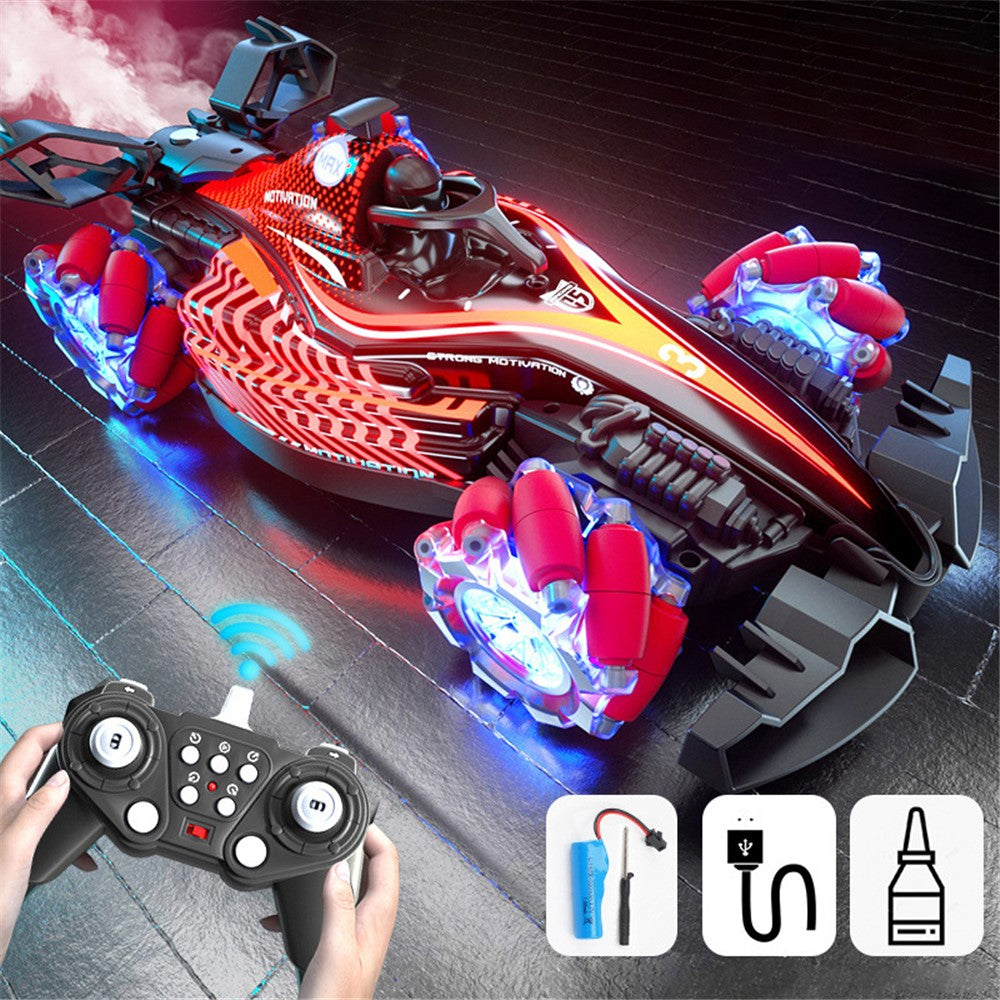 Q186 4WD Remote Control Car 360 Degree Drift Stunt RC Toy with Spray and LED Light