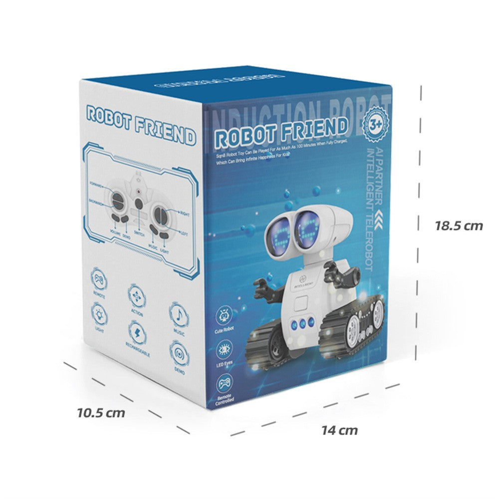 S018 Mini Remote Control Programming Robot Music Light Pattern Switching Smart Robot Toy