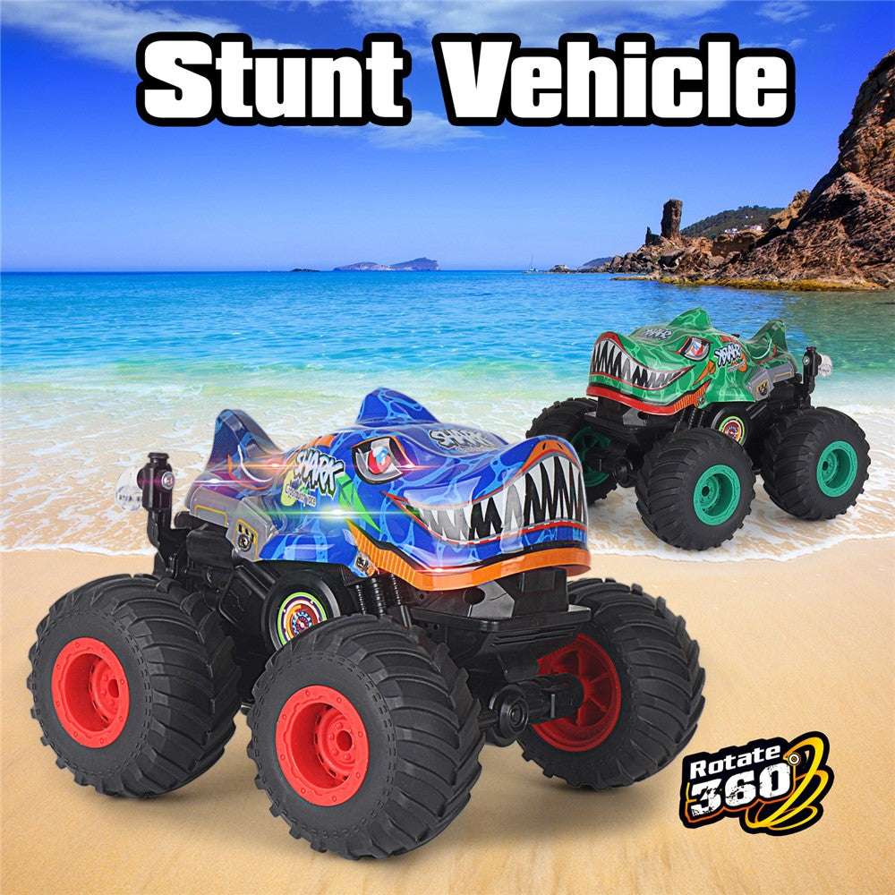 KY-S202B 1 / 20 Remote Control Toy Car Shark Head Design Stunt Car with Light and Music