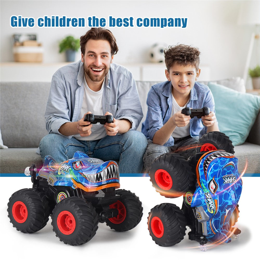 KY-S202B 1 / 20 Remote Control Toy Car Shark Head Design Stunt Car with Light and Music