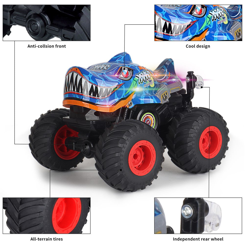 KY-S202B 1 / 20 Remote Control Toy Car Shark Head Design Stunt Car with Light and Music