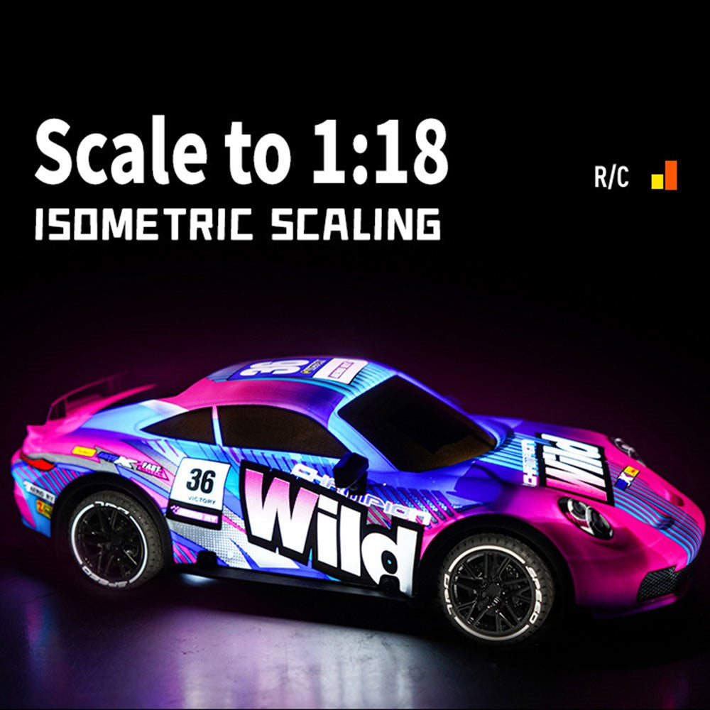UJ99-P381 1 / 18 2WD RC Racing Car Toy Cool Light Effect Remote Control Car