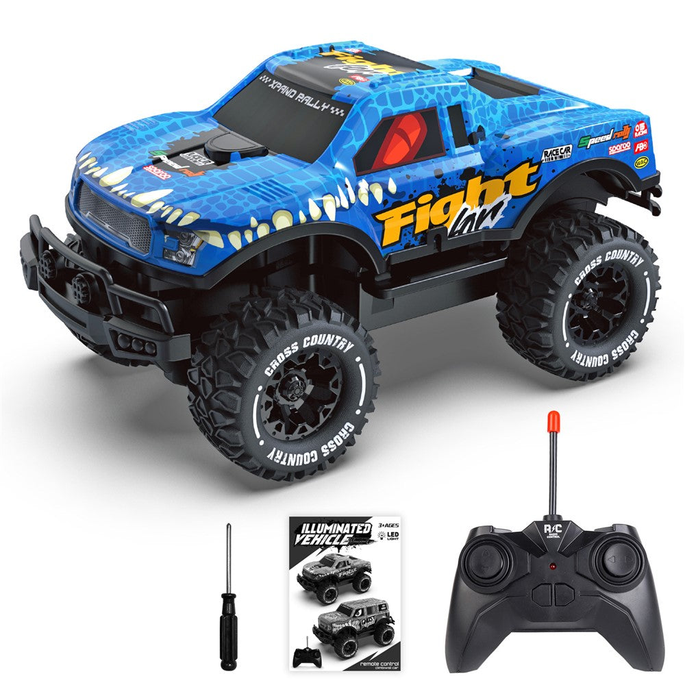 UJ99-Y202 1 / 20 2WD RC Car Children Toy Non-Slip Wheels Cool Light Remote Control Car