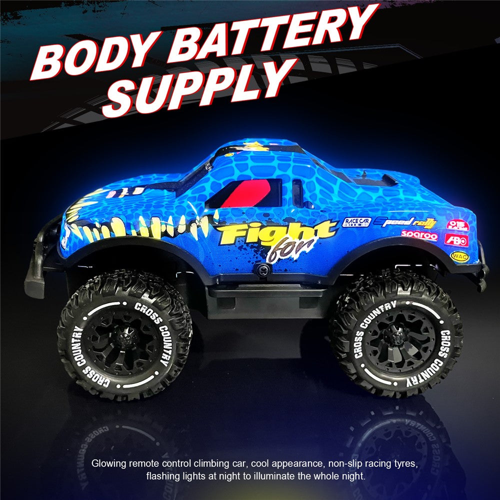 UJ99-Y202 1 / 20 2WD RC Car Children Toy Non-Slip Wheels Cool Light Remote Control Car