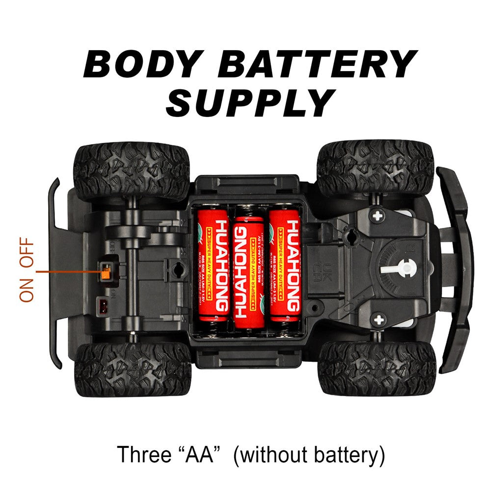 UJ99-Y202 1 / 20 2WD RC Car Children Toy Non-Slip Wheels Cool Light Remote Control Car