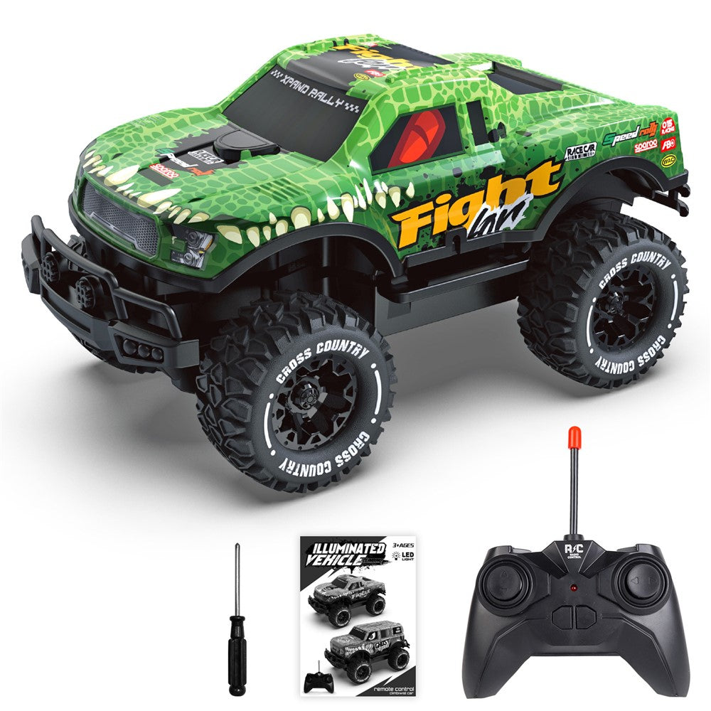 UJ99-Y202 1 / 20 2WD RC Car Children Toy Non-Slip Wheels Cool Light Remote Control Car