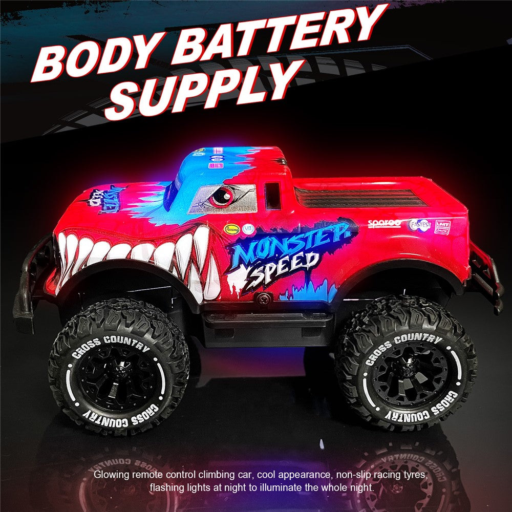 UJ99-Y201 1 / 20 2WD RC Car Non-Slip Wheels Cool Light Remote Control Car Toy