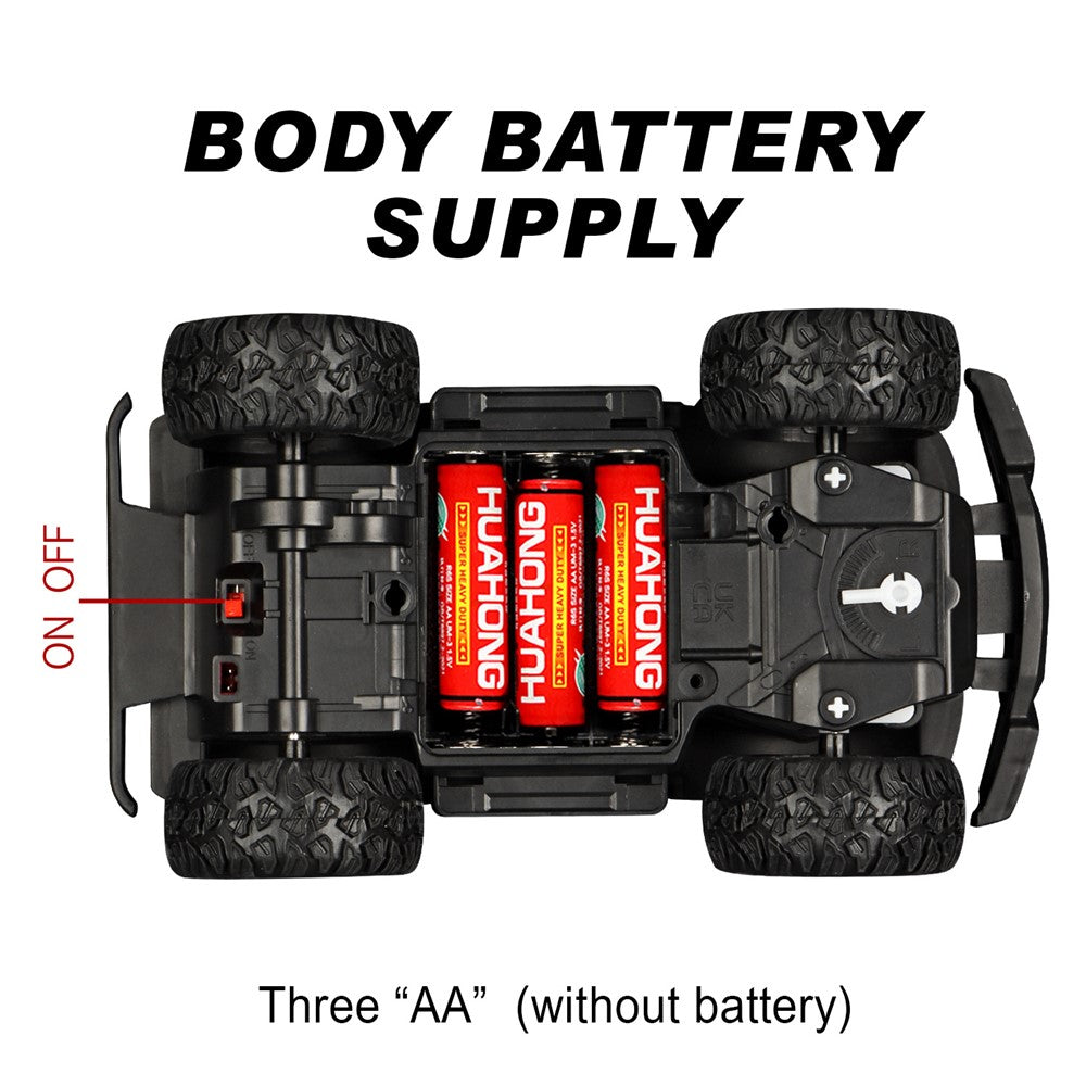 UJ99-Y201 1 / 20 2WD RC Car Non-Slip Wheels Cool Light Remote Control Car Toy