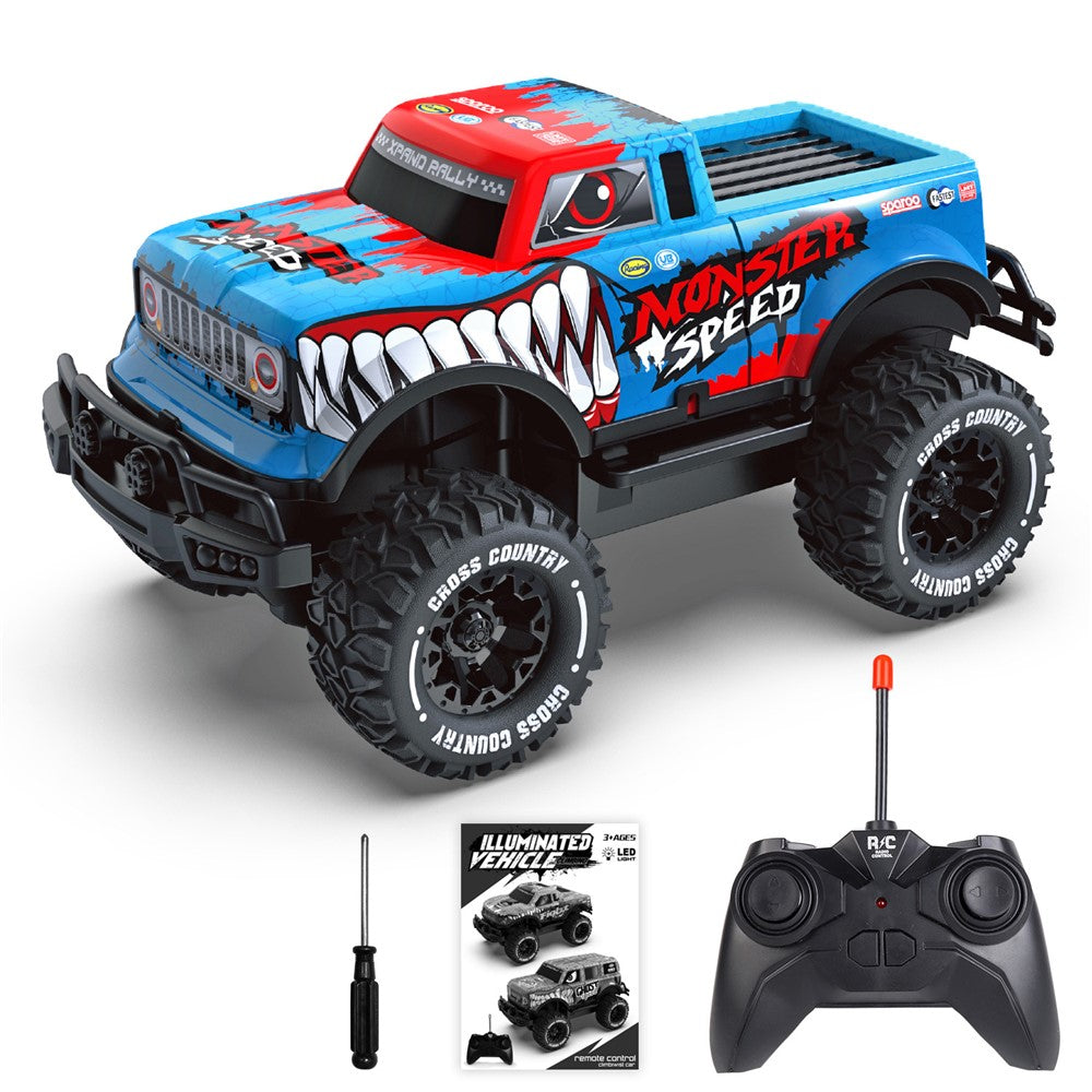 UJ99-Y201 1 / 20 2WD RC Car Non-Slip Wheels Cool Light Remote Control Car Toy