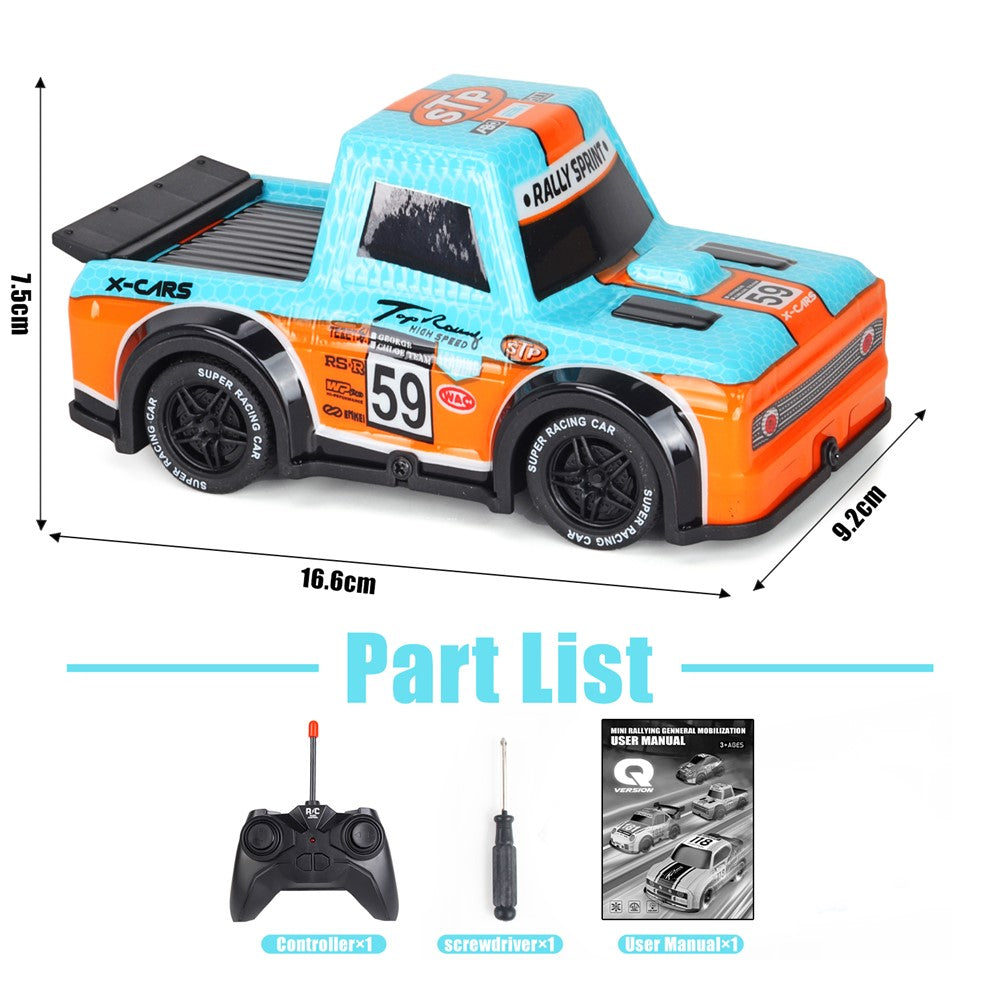 Q243 1 / 24 2WD RC Racing Car Children Remote Control Toy Car with Cool Light