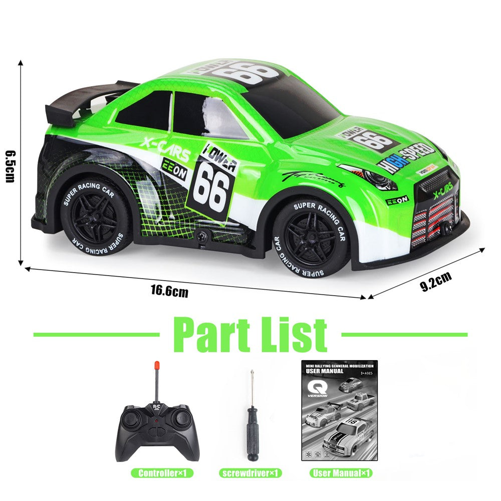 Q240 1 / 24 2WD Remote Control Racing Car Children Toy RC Car with Cool Light