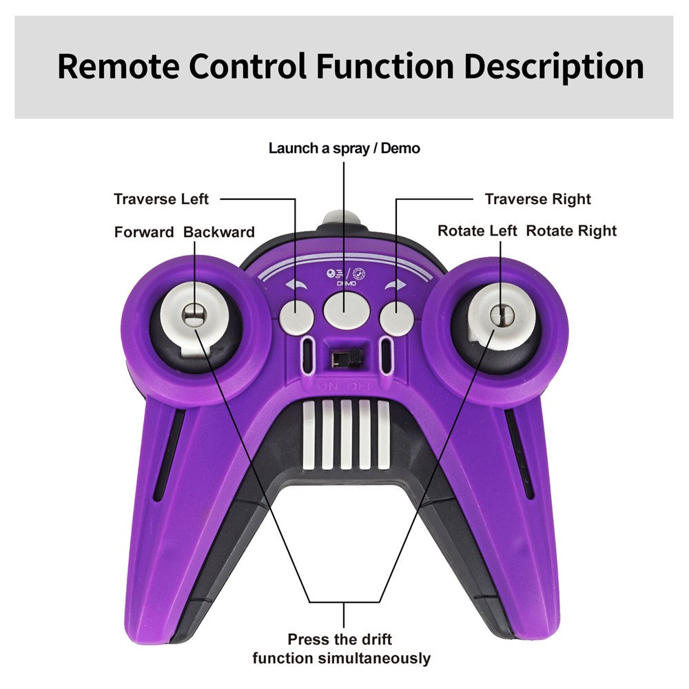 HD3377 1 / 14 RC Racing Car Toy Light Music Mist Spray Remote Control Car, Single Remote Controller
