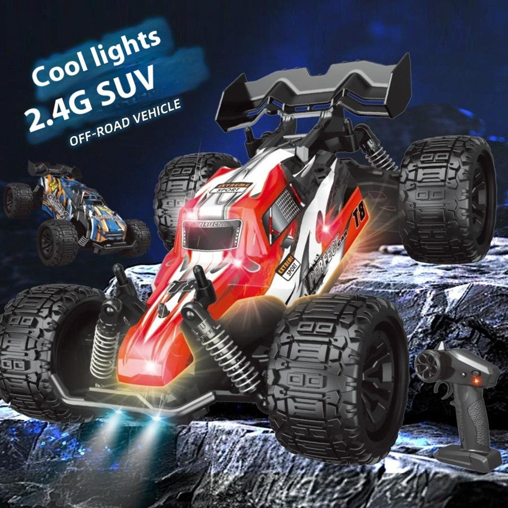 2.4G Remote Control Off-Road Car Shock Absorbing 1:18 RC Vehicle Toy with LED Light