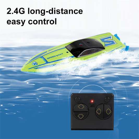 Mini Remote Control Boat RC Boat 2.4Ghz 360 Rotating USB Rechargeable Speedboat Model Toy for Kids