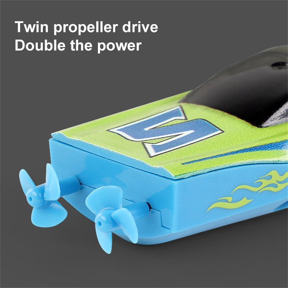 Mini Remote Control Boat RC Boat 2.4Ghz 360 Rotating USB Rechargeable Speedboat Model Toy for Kids