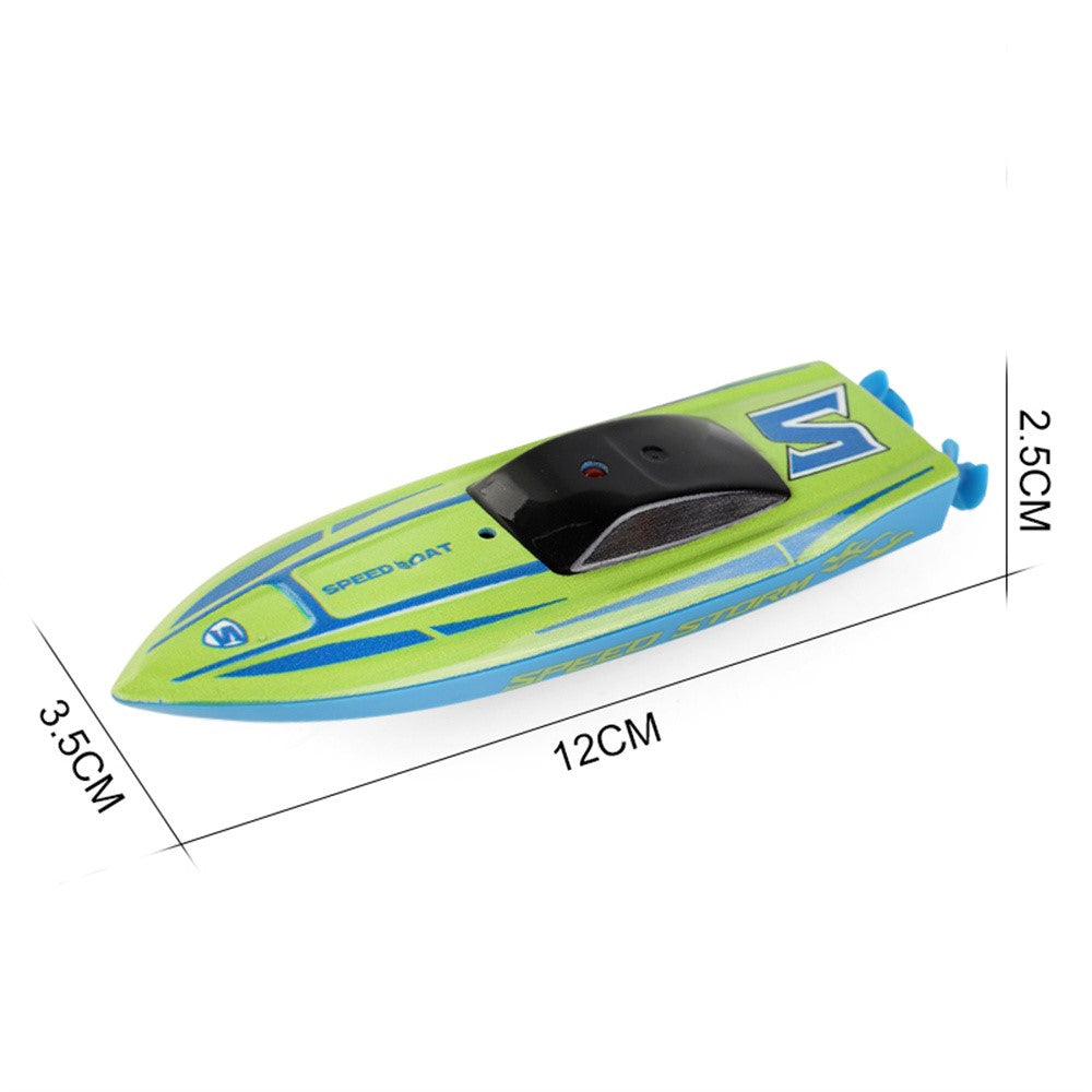 Mini Remote Control Boat RC Boat 2.4Ghz 360 Rotating USB Rechargeable Speedboat Model Toy for Kids