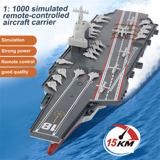 2.4G Remote Control Aircraft Carrier Model RC Boat Ship Speedboat Electric Water Toy Kids Gift