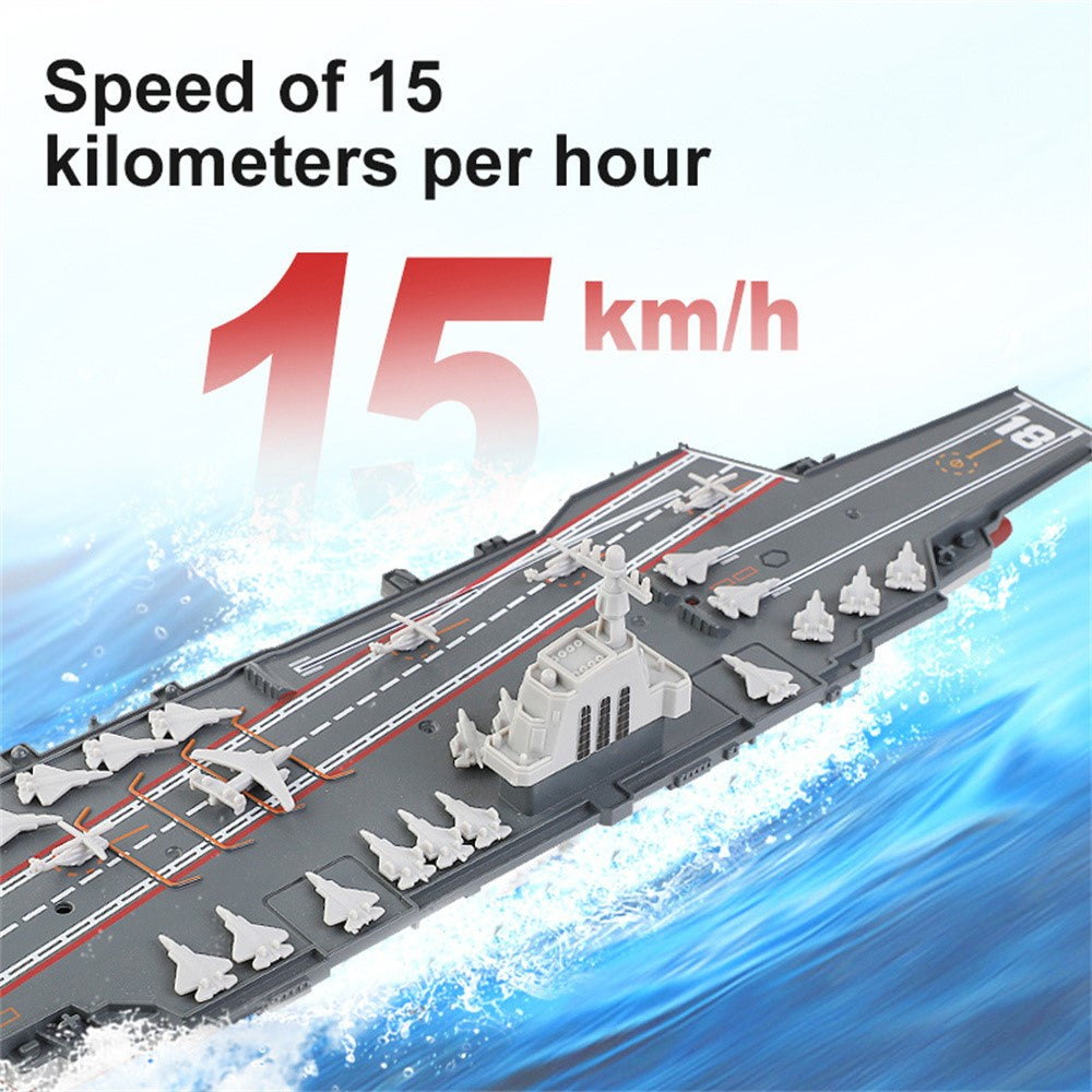 2.4G Remote Control Aircraft Carrier Model RC Boat Ship Speedboat Electric Water Toy Kids Gift