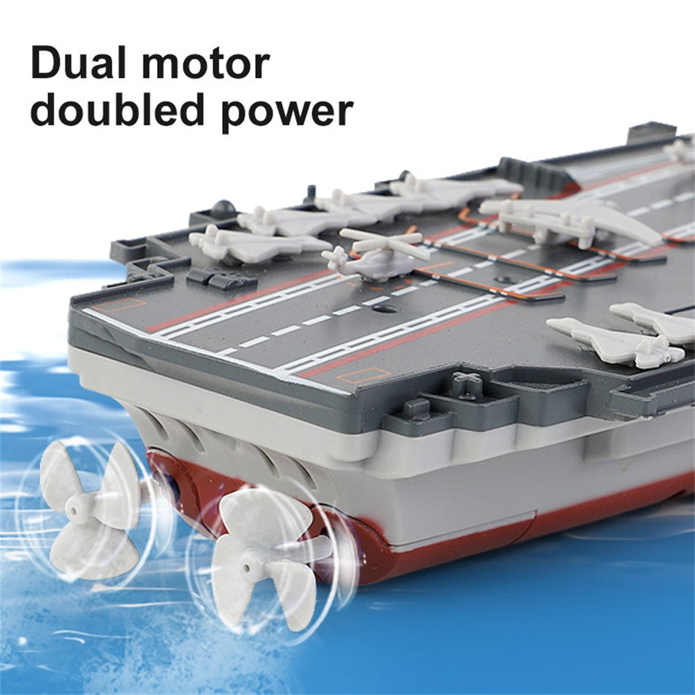 2.4G Remote Control Aircraft Carrier Model RC Boat Ship Speedboat Electric Water Toy Kids Gift