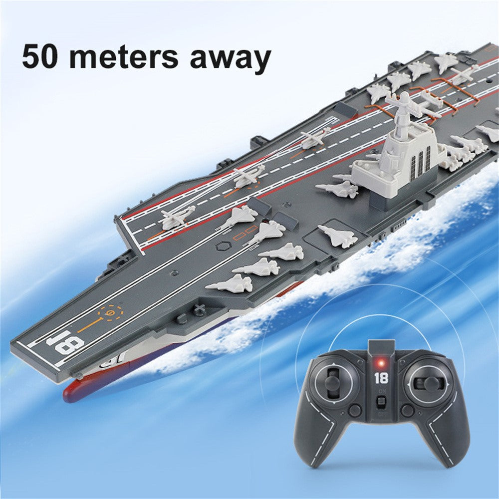 2.4G Remote Control Aircraft Carrier Model RC Boat Ship Speedboat Electric Water Toy Kids Gift
