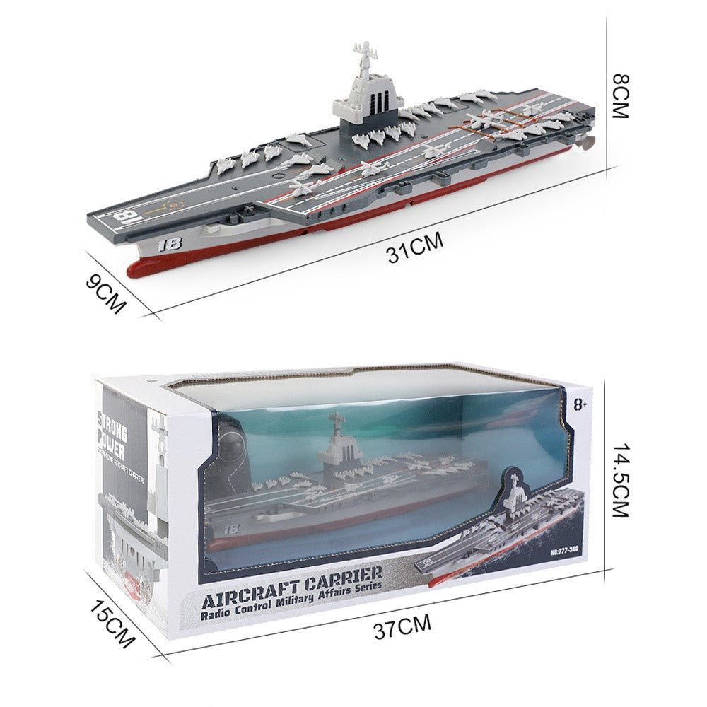 2.4G Remote Control Aircraft Carrier Model RC Boat Ship Speedboat Electric Water Toy Kids Gift