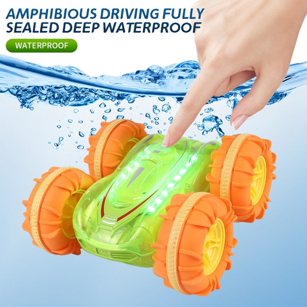 JC014 2.4G Remote Control Stunt Car Amphibious Vehicle with 7 Color LED Lights (CE / CPC / EN71 / ASTM / CPSIA Certified)