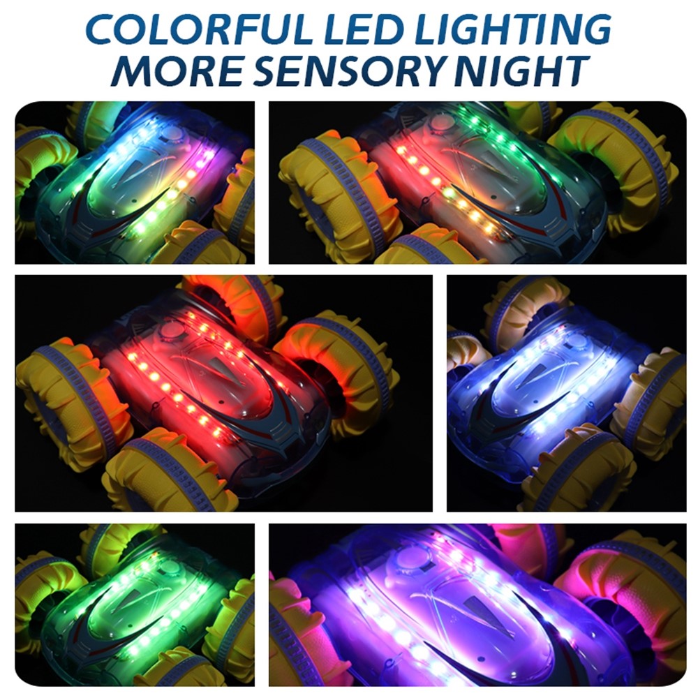 JC014 2.4G Remote Control Stunt Car Amphibious Vehicle with 7 Color LED Lights (CE / CPC / EN71 / ASTM / CPSIA Certified)