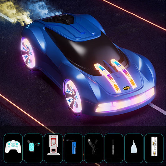 Q206 Style B Smart RC Car with Light and Spray Simulated Racing Vehicle , Handheld Remote + Watch Remote