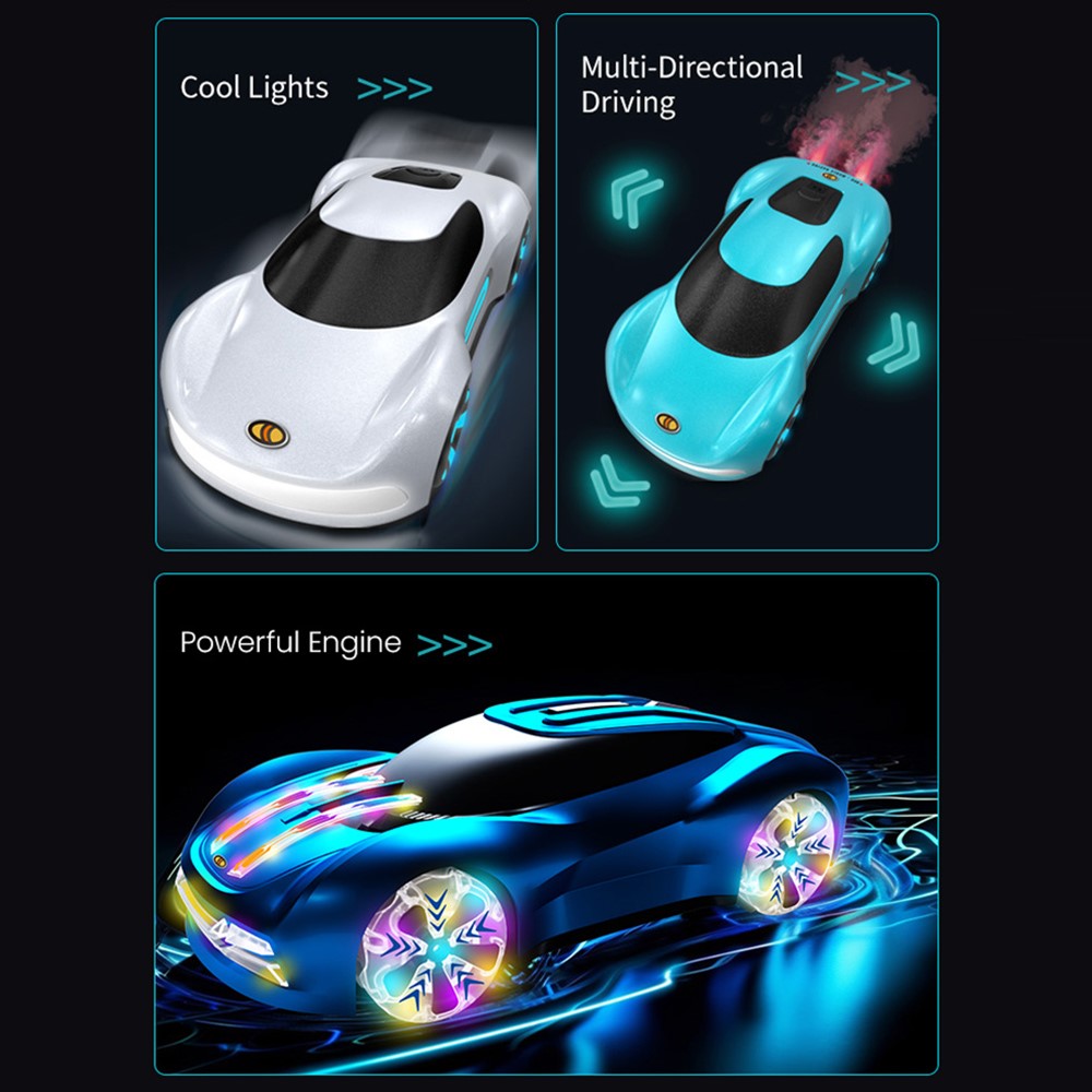 Q206 Style B Smart RC Car with Light and Spray Simulated Racing Vehicle , Handheld Remote + Watch Remote