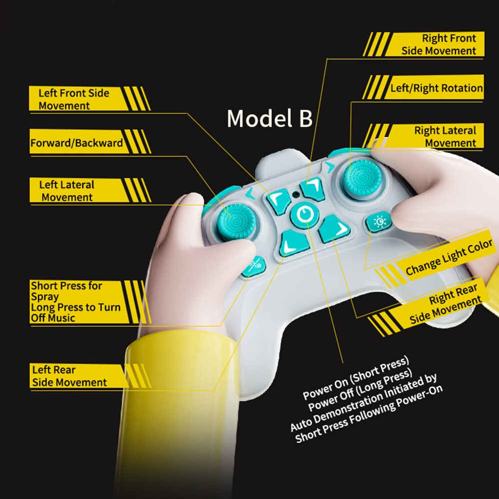 Q206 Style B Smart RC Car with Light and Spray Simulated Racing Vehicle , Handheld Remote + Watch Remote