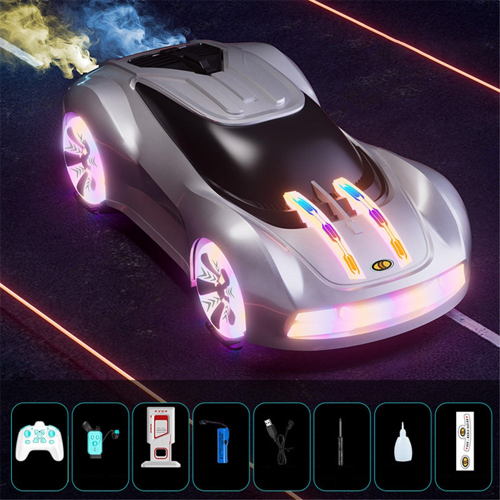 Q206 Style B Smart RC Car with Light and Spray Simulated Racing Vehicle , Handheld Remote + Watch Remote