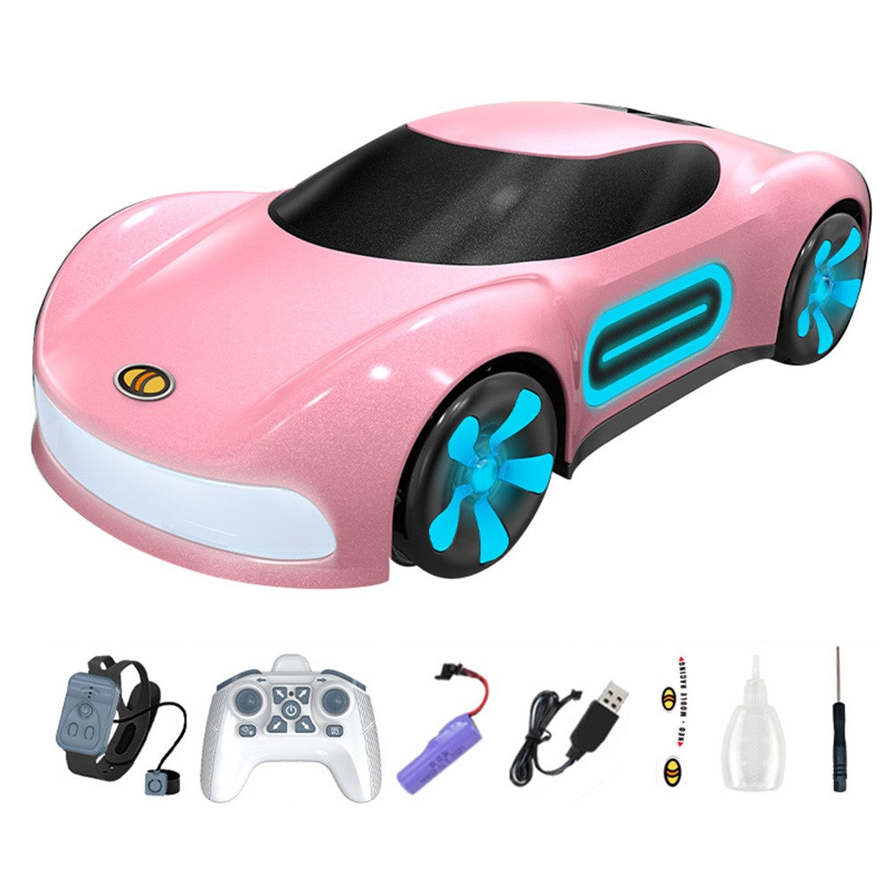 Q206 Style A Remote Control Sports Car with Light and Spray Simulated RC Vehicle , Handheld Remote + Watch Remote