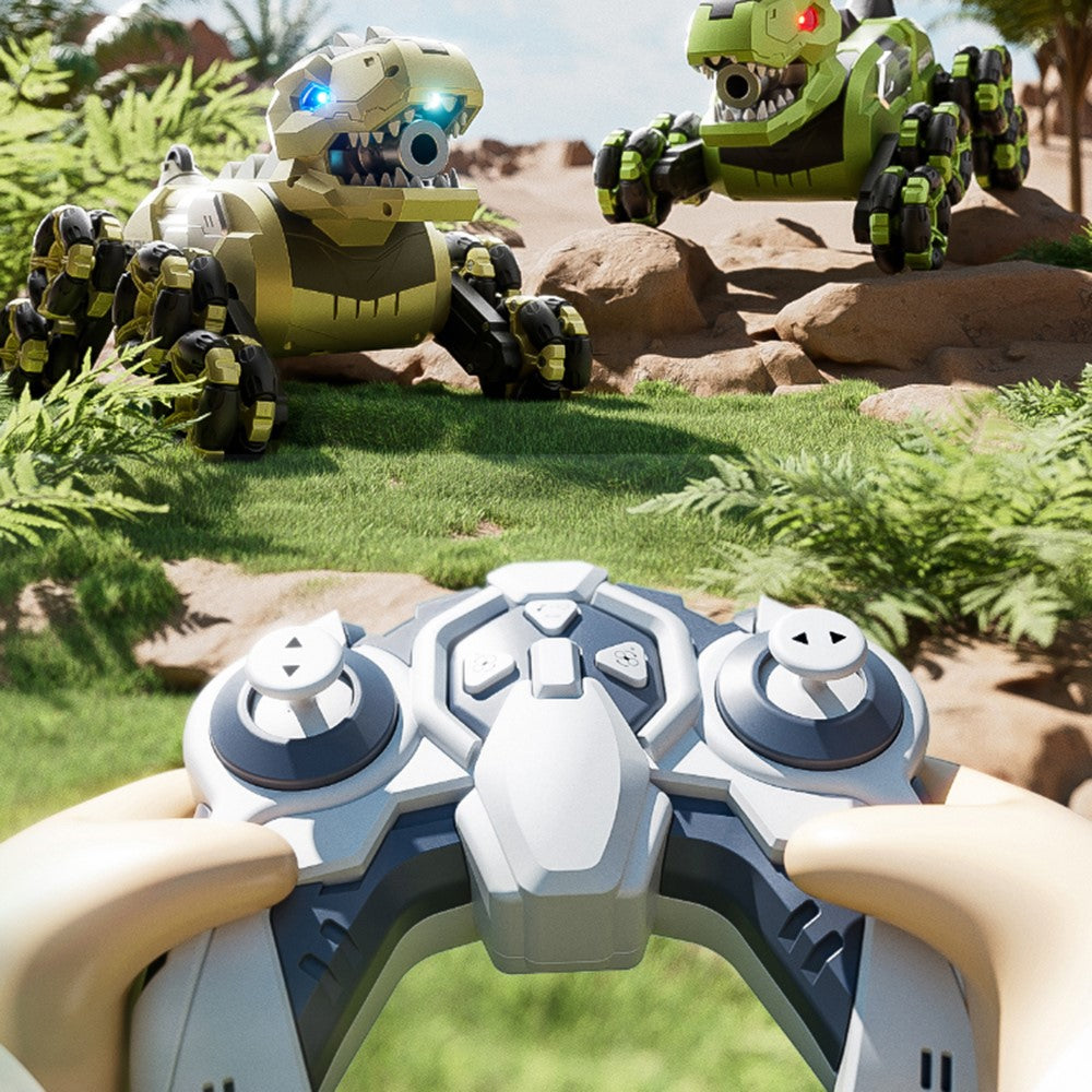 4DRC 4D-Y12 Dinosaur Shape 8 Wheels RC Car Spray Toy for Kids, Single Controller / Single Battery