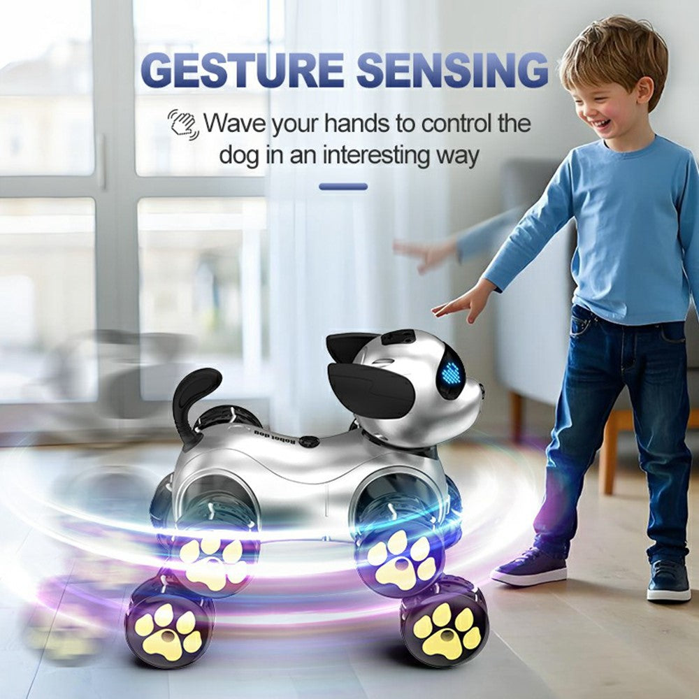 CV-D902 AI Stunt Robot Dog for Kids 8-Wheel Smart Programming RC Pet Dog Mechanical Model Toy