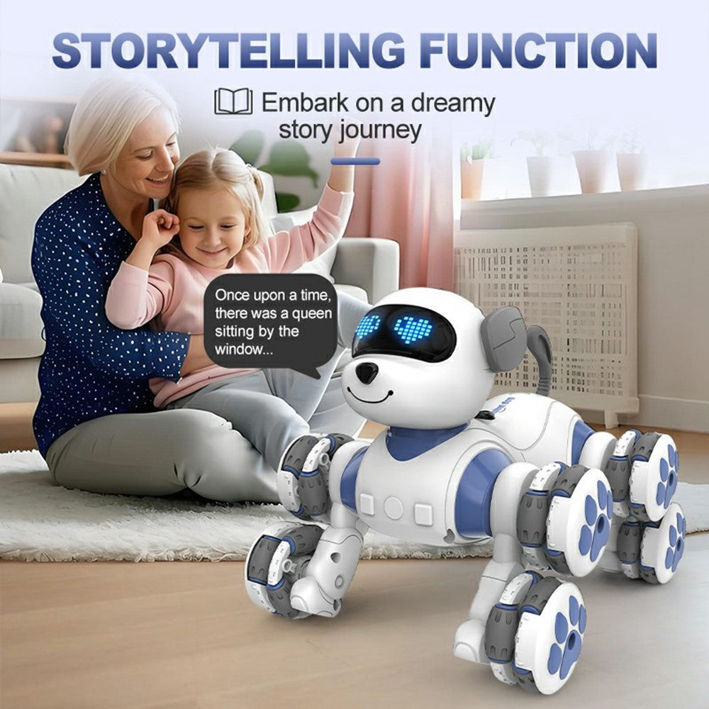 CV-D902 AI Stunt Robot Dog for Kids 8-Wheel Smart Programming RC Pet Dog Mechanical Model Toy
