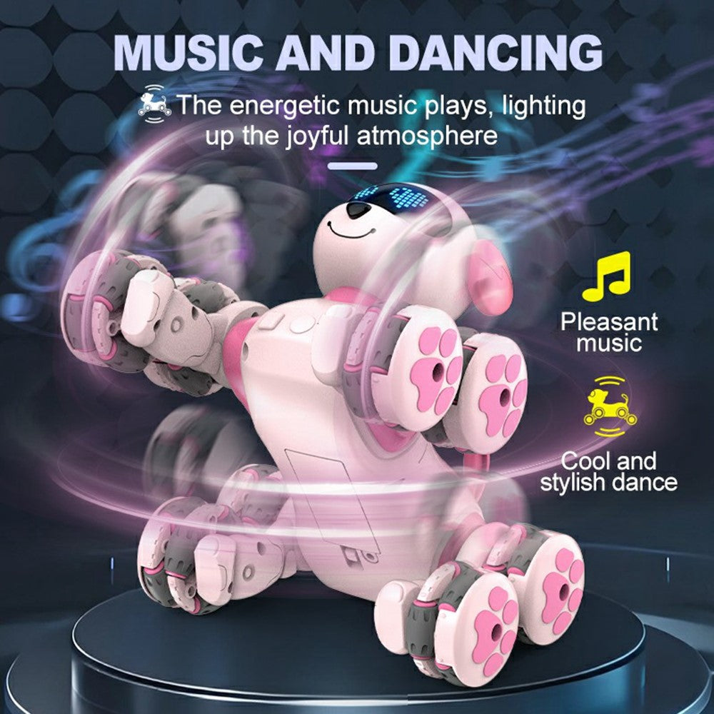 CV-D902 AI Stunt Robot Dog for Kids 8-Wheel Smart Programming RC Pet Dog Mechanical Model Toy