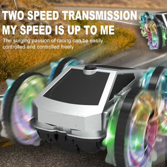 CV-B904 2.4G Amphibious Stunt Car Toy RC Vehicle Double-Sided Driving Water Surface Drifting Off-Road Rolling Gesture Control Toy, Single Remote