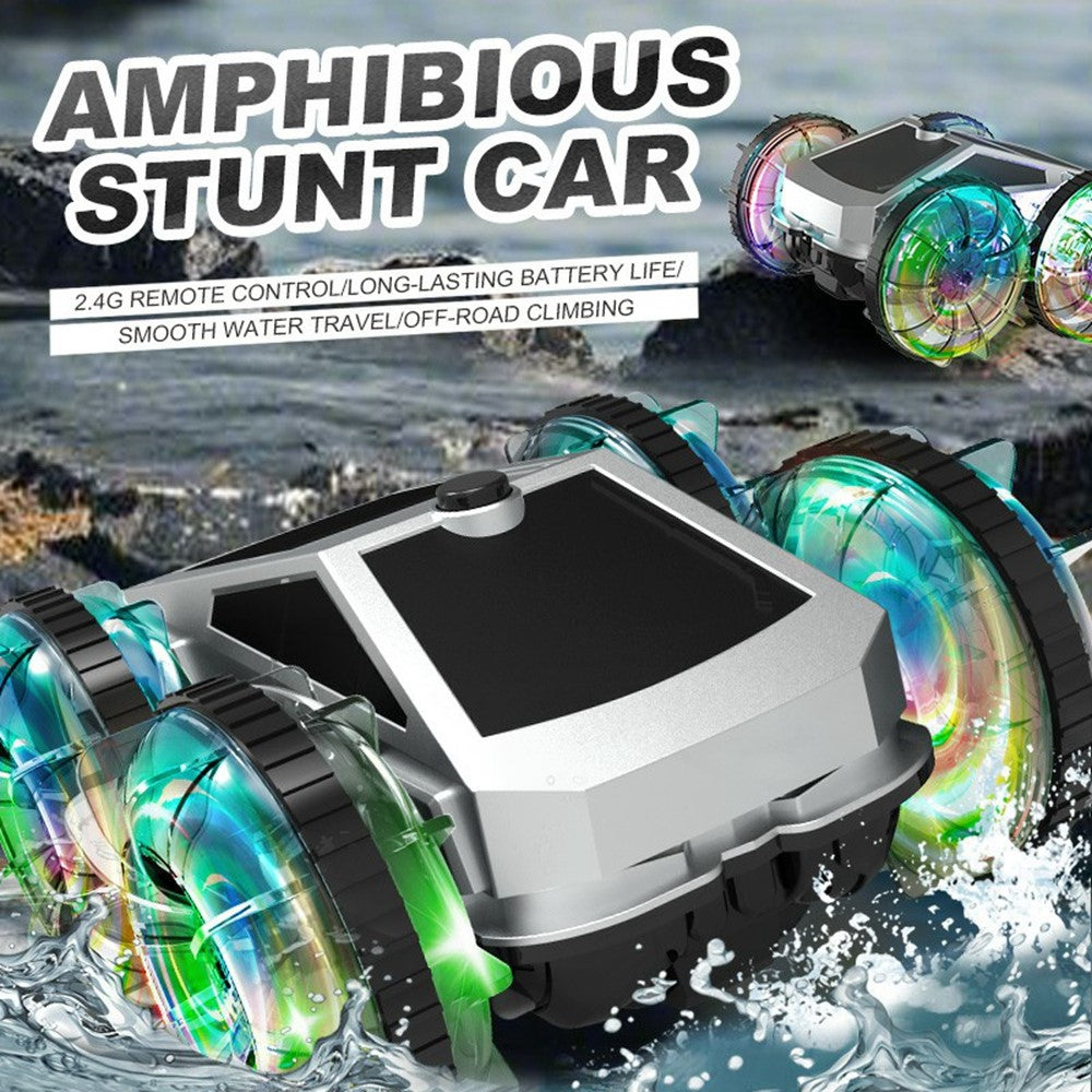 CV-B904 2.4G Amphibious Stunt Car Toy RC Vehicle Double-Sided Driving Water Surface Drifting Off-Road Rolling Gesture Control Toy, Single Remote