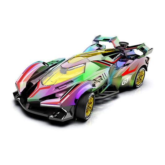 Q219 4WD RC Car Laser Holographic 2.4G Remote Control Drift Racing Vehicle with Spray Mist, Dual Battery