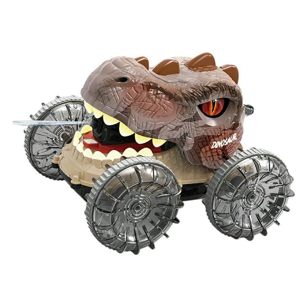 YL-125 2.4G RC Amphibious Dinosaur Car 360 Degree Rotation 4WD Stunt Vehicle with Water Spray Crawler Toy