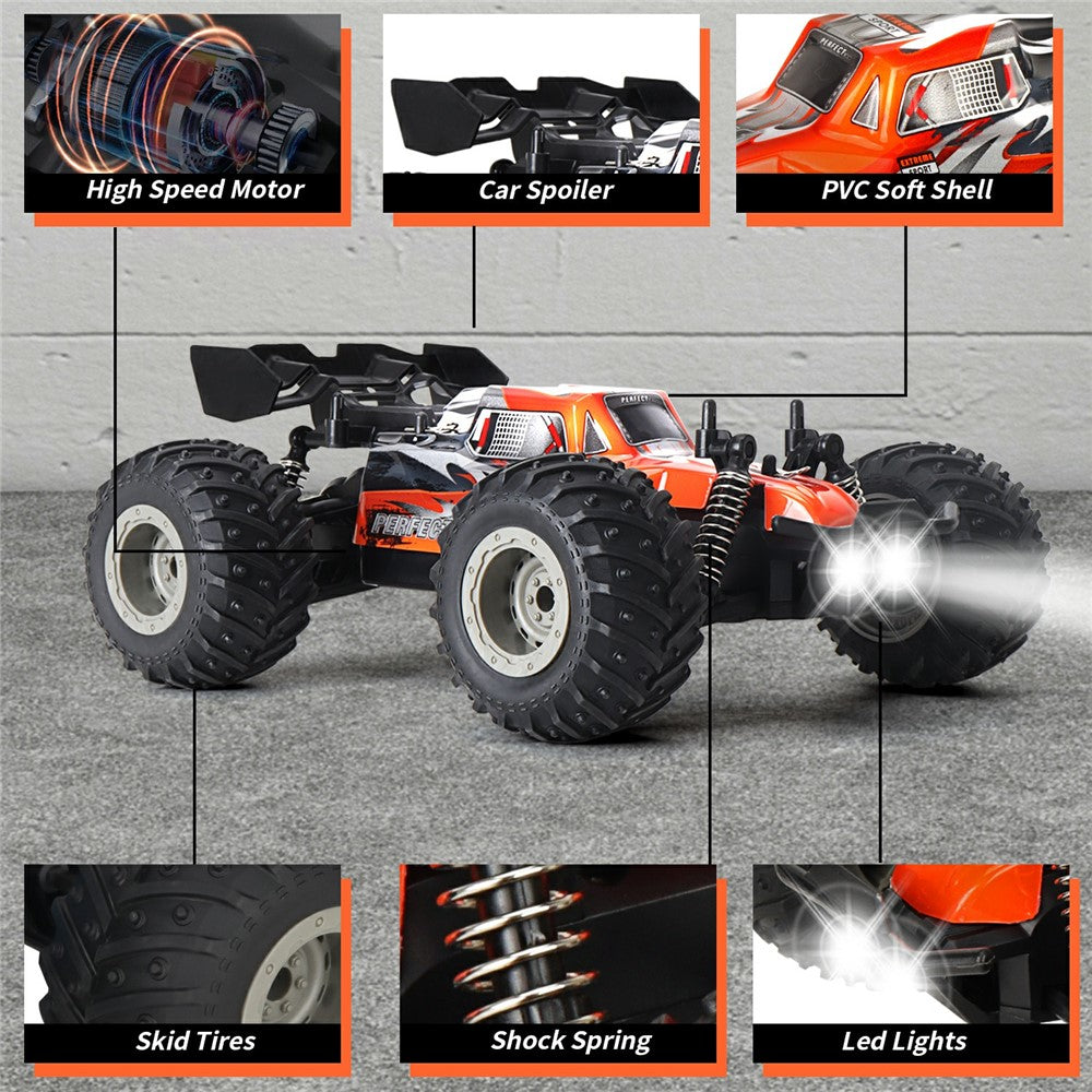 KY-S208B High Speed Drift Remote Control Off-Road Vehicle 1:18 RC Racing Car with LED Headlights