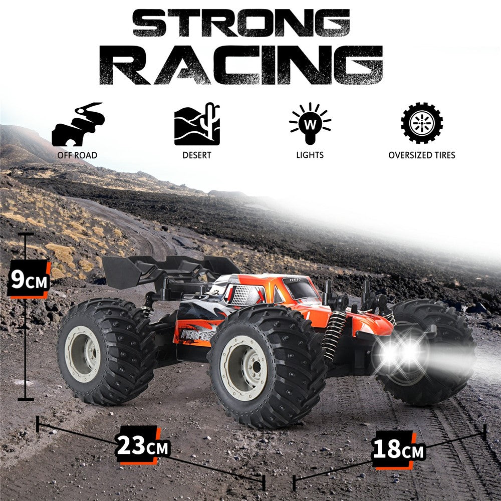 KY-S208B High Speed Drift Remote Control Off-Road Vehicle 1:18 RC Racing Car with LED Headlights