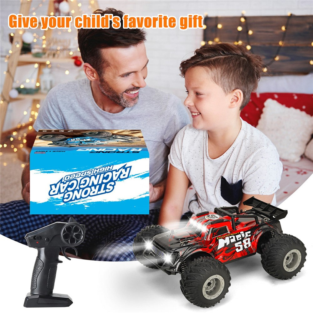 KY-S210B 1:18 RC Car with Front and Roof LED Light Remote Control High Speed Drift Off-Road Vehicle